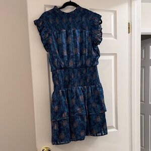 Scotch & Soda Smocked Mini Dress
